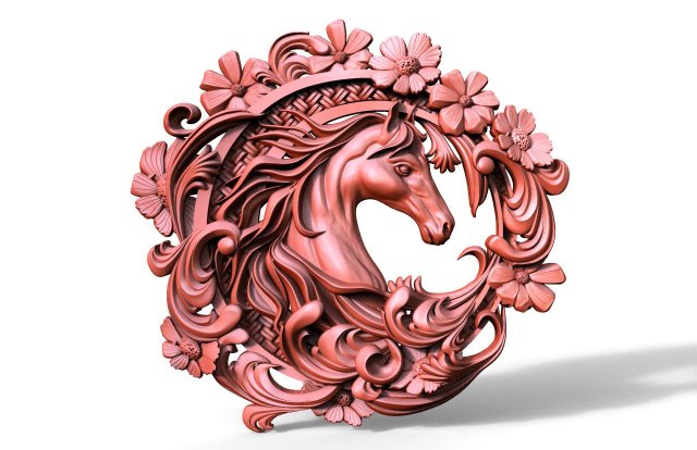 Horse CNC 3D-printmodel .c4d .max .obj .3ds .fbx .stl .blend 