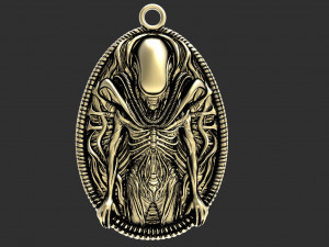Alien Xenomorph pendant 3D Print Model