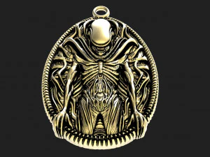 Alien Xenomorph pendant 3D Print Model
