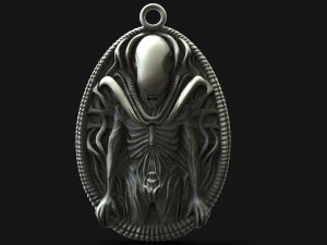 Alien Xenomorph pendant 3D Print Model