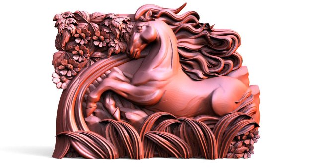 Horse CNC Modèles 3D en vedette .c4d .max .obj .3ds .fbx .stl .blend 