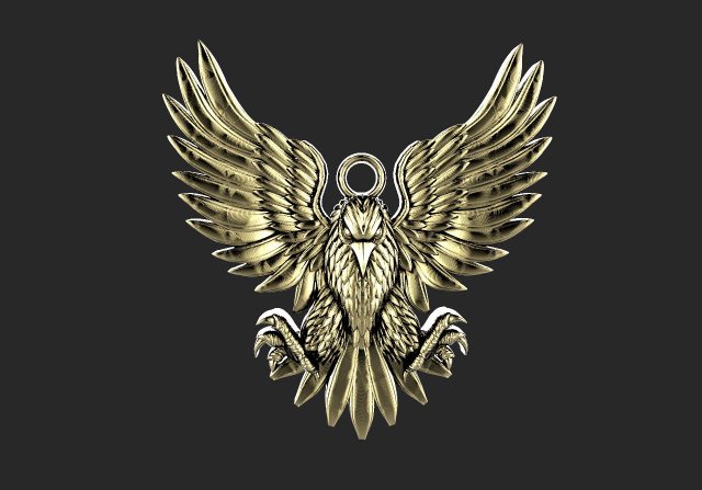 Eagle pendant 3D Print Model .c4d .max .obj .3ds .fbx .stl .blend 