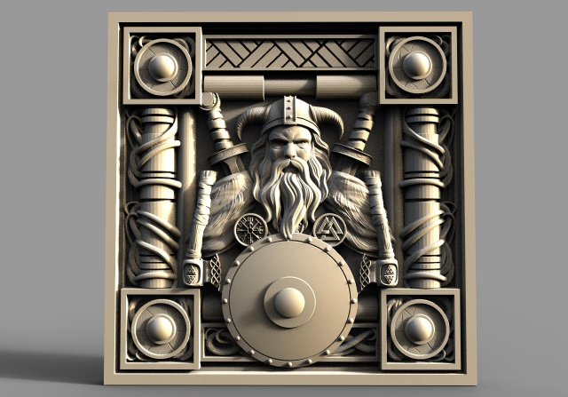 Viking CNC 3D Принт Модель .c4d .max .obj .3ds .fbx .stl .blend 