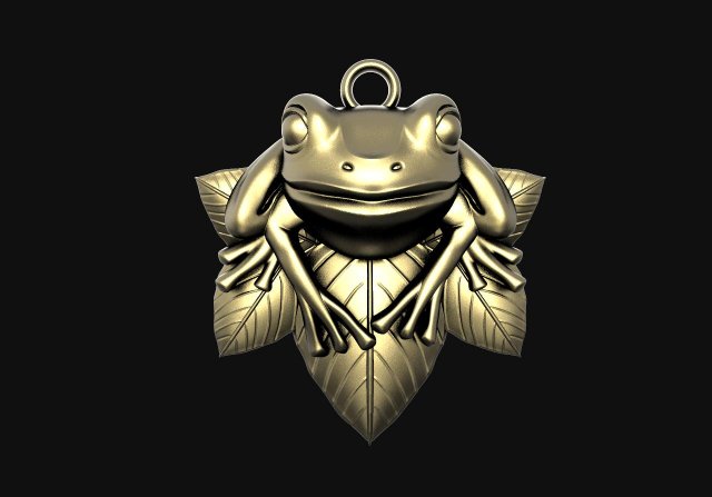 Frog pendant Modello di stampa 3D .c4d .max .obj .3ds .fbx .stl .blend 