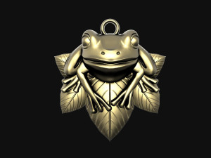Frog pendant 3D Print Model