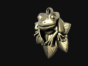 Frog pendant Modello di stampa 3D