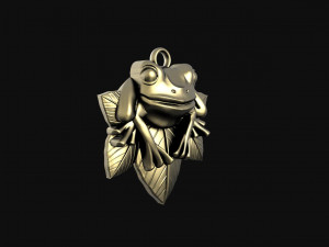 Frog pendant Modello di stampa 3D