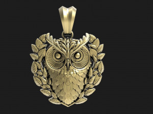 Owl pendant 3Dプリントモデル