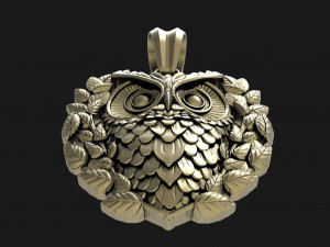 Owl pendant Model Cetak 3D
