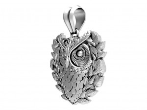 Owl pendant Model Cetak 3D