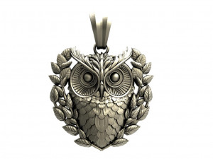 Owl pendant Model Cetak 3D