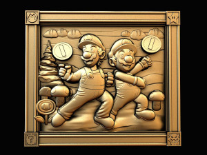 Super Mario Luigi CNC 3D Print Model