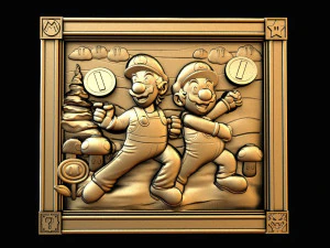 Super Mario Luigi CNC 3D printmodel