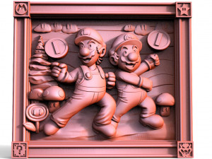 Super Mario Luigi CNC 3D Print Model