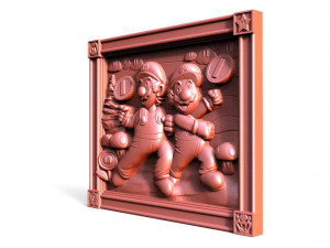 Super Mario Luigi CNC 3D Print Model