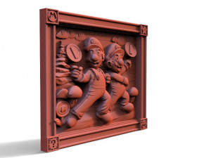 Super Mario Luigi CNC 3D Print Model