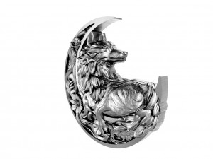 Wolf moon pendant Modello di stampa 3D