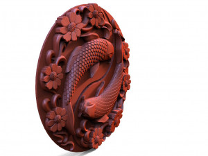 Yin Yang Koi fish CNC 3D 打印模型
