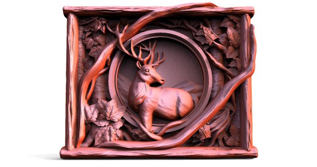 Deer CNC 3D Print Model .c4d .max .obj .3ds .fbx .stl .blend 