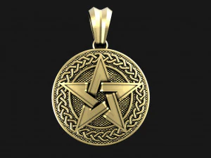 Кулон Пентаграмма 3D Принт Модель