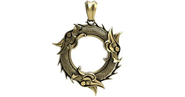 Viking draken hanger 3D printmodel .c4d .max .obj .3ds .fbx .stl .blend 