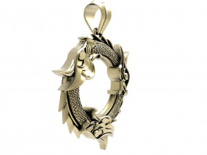 Viking dragon pendant 3D 프린트 모델
