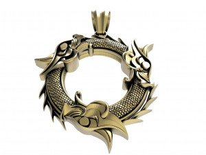 Viking dragon pendant 3D 프린트 모델