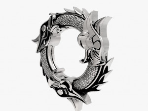 Viking dragon pendant 3D 프린트 모델