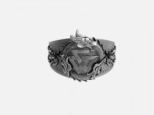 Viking dragon ring 3D Print Model