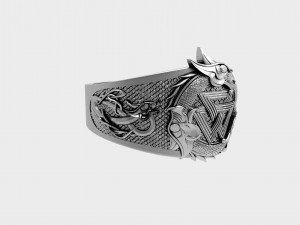 Viking dragon ring 3D Print Model
