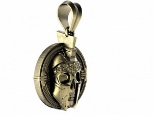Spartan skull pendant 3Dプリントモデル