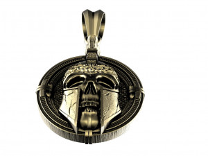 Spartan skull pendant 3Dプリントモデル