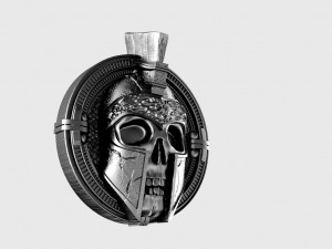Spartan skull pendant 3Dプリントモデル