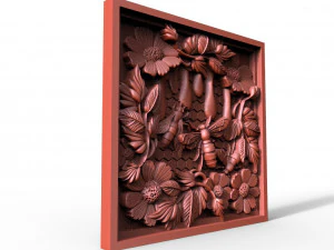 Рельеф Пчела с ЧПУ 3D Принт Модель