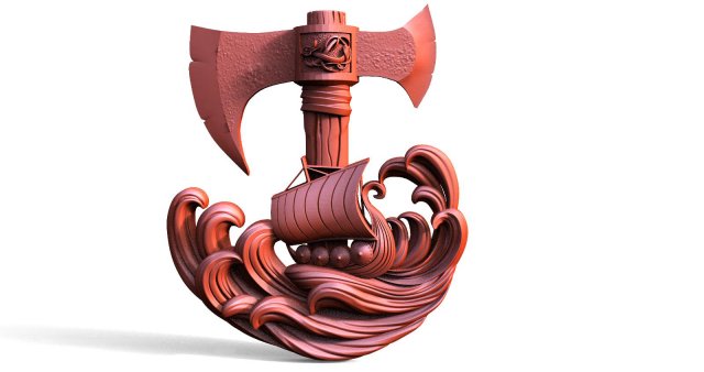 Viking Ship CNC Model Cetak 3D .c4d .max .obj .3ds .fbx .stl .blend