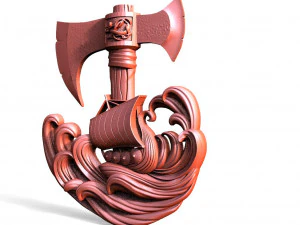 Viking Ship CNC 3D Print Model