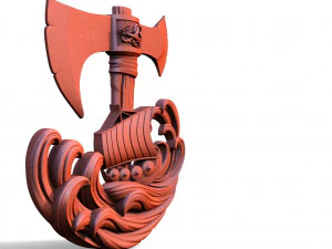 Viking Ship CNC 3D Print Model
