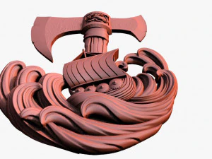 Viking Ship CNC 3D Print Model