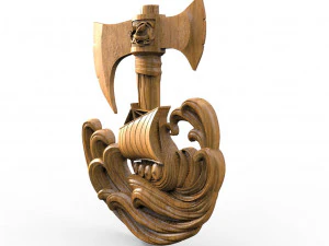 Viking Ship CNC 3D Print Model