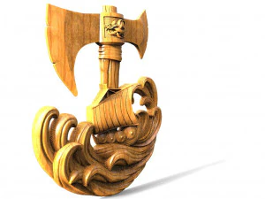 Viking Ship CNC 3D Print Model