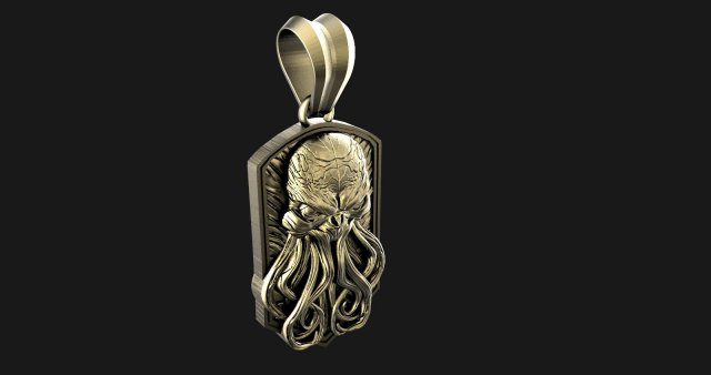 Cthulhu pendant Model do druku 3D .c4d .max .obj .3ds .fbx .stl .blend 
