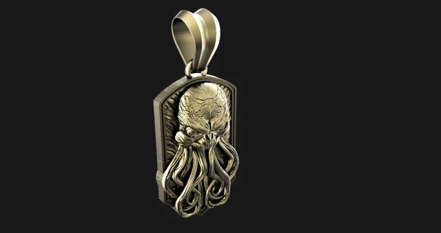 Cthulhu pendant 3D Print Model .c4d .max .obj .3ds .fbx .stl .blend 