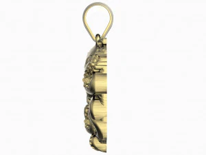 Skull with tentacles pendant 3D Print Model