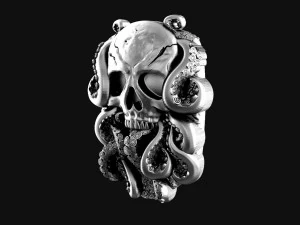 Skull with tentacles pendant 3D Print Model