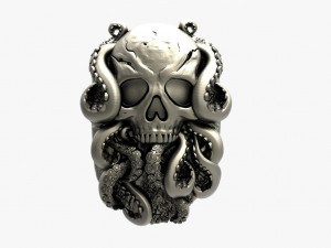 Skull with tentacles pendant 3Dプリントモデル