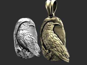 Pingente de corvo Modelo de Impressão 3D