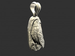 Crow pendant 3Dプリントモデル