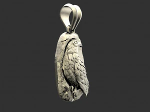 Crow pendant 3D Print Model