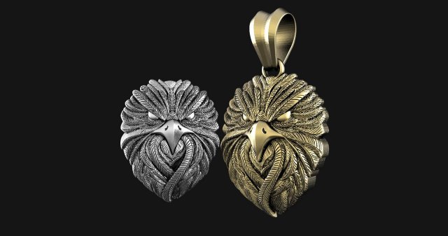 Eagle pendant Modelo de Impressão 3D .c4d .max .obj .3ds .fbx .stl .blend 