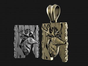Deer pendant 3D Print Model